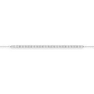 Pulsera de oro blanco de 9K con 25 diamantes creados 0,25 ct F-VS