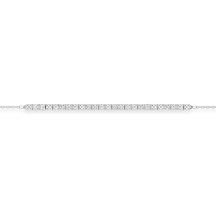 Pulseira em ouro branco de 9K com 25 diamantes criados 0,25 ct F-VS