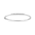 Pulsera de oro blanco 9K, diamantes creados 1,00 ct