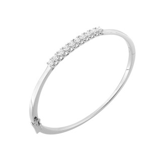 Pulseira em ouro branco 9K, diamantes criados 1,00 ct
