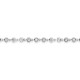 Pulseira em ouro branco 9K, diamantes criados 1,05 ct