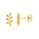 Pendientes rama bañados en oro 10mm