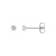 Pendientes oro blanco 9K con circonita 3,5 mm engastada en 4 garras