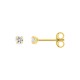 Pendientes oro 9K con circonita 2,5 mm engastada en 4 garras