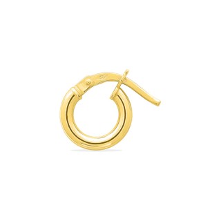 Brincos de argola em ouro amarelo de 9K 6 mm, fio 2 mm