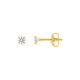 Pendientes en oro 18K y circonita 3 mm