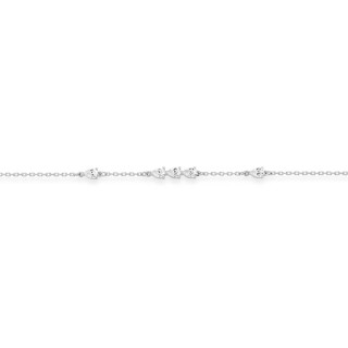 Pulseira em prata e zircónias em formato de pera