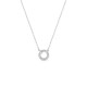 Collar de plata con motivo circular y circonitas