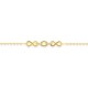 Pulseira banhada a ouro com zircónias e motivos de infinito
