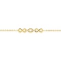 Pulseira banhada a ouro com zircónias e motivos de infinito
