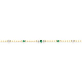 Pulsera bañada en oro adornada con circonitas verdes y blancos