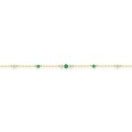 Pulsera bañada en oro adornada con circonitas verdes y blancos