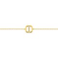 Pulseira em ouro 9K com zircónias alinhadas