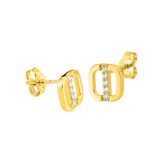 Pendientes de oro amarillo 9K con circonitas