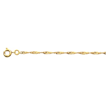 Collar de cadena Singapur bañado en oro