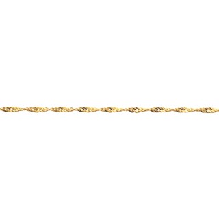 Colar com corrente Singapura banhado a ouro