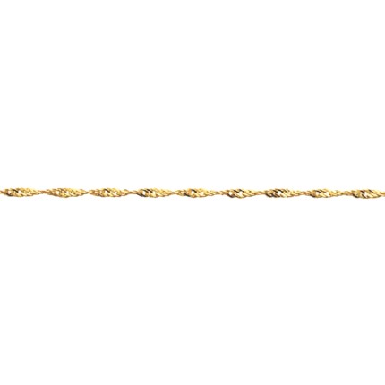 Colar com corrente Singapura banhado a ouro