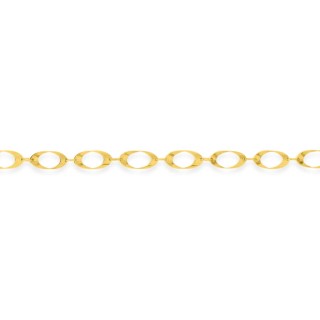 Pulsera de oro amarillo 9K anillas en fila