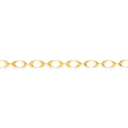 Pulseira em ouro amarelo 9K argolas fileira