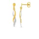 Pendientes de oro amarillo 9K en formato de 8 con diamante