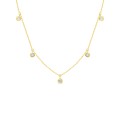 Collar de oro amarillo 9K y circonitas
