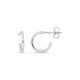 Pendientes aro pequeño 10 mm, de oro blanco 18K y 1,2 mm de hilo