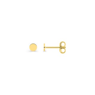 Brincos de ouro amarelo 18K com botão de fantasia