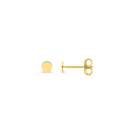 Brincos de ouro amarelo 18K com botão de fantasia