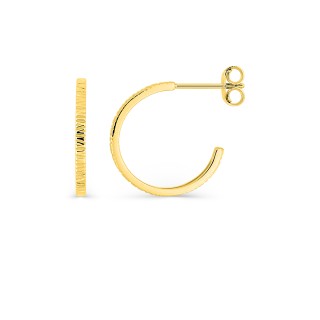 Aro pequeño diseño de oro amarillo 9K