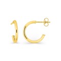 Pendientes aros pequeños 14 mm de oro amarillo 9K y 1,6 mm de hilo