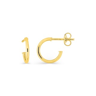 Pendientes aros pequeños 10 mm de oro amarillo 9K
