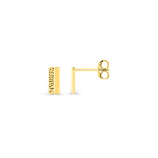 Pendientes de botón de oro amarillo 9K