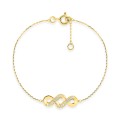 Pulseira de fantasia em ouro amarelo 9K, zircónia