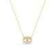 Collar de oro amarillo 9K con colgante grano de café y circonitas