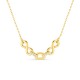 Collar infinito de oro amarillo 9K con circonitas 8 x 4 mm