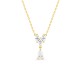 Collar de oro amarillo 9K con cuatro circonitas