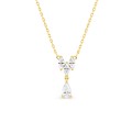Collar de oro amarillo 9K con cuatro circonitas