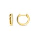 Brincos de argola em ouro amarelo 9K 12 mm com zircónia