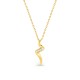 Colar wave em ouro amarelo 9K com diamantes de 0,02 ct