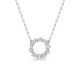 Collar plata de ley rodiada con circonitas