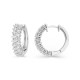 Pendientes aros 18 mm plata de ley rodiada y circonitas