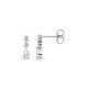 Brincos pendentes em prata 925‰ banhada a ródio com zircónia 5x3 mm