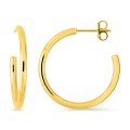 Brincos de meia argola 20mm banhados a ouro com fio de 2 mm