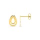 Pendientes de botón bañados en oro motivo gota 11x8 mm