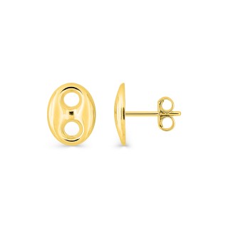 Brincos grão de café banhados a ouro 10x8 mm