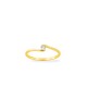Anillo solitario de oro amarillo 9K y diamante 0,06 ct engaste ilusión