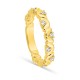 Anillo bañado en oro con circonitas