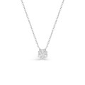 Collar de oro blanco de 9K con copo de nieve en 7 diamantes creados de 0,15 ct F-VS