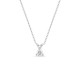 Collar de oro blanco 9K con diamante creado de 0,15 ct F-VS