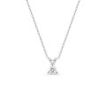 Collar de oro blanco 9K con diamante creado de 0,15 ct F-VS